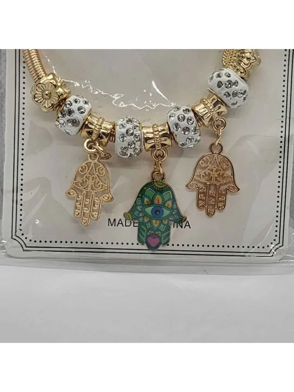 Brand New   Three Hamsa  Bracelet